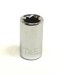 T&E Tools 12108 8 Pt. 1/4″ SAE 1/4″ Drive Socket “MADE IN THE USA”