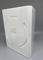 2 PCS PATENTED 14MM STANDARD SINGLE DVD CASE, WHITE, MADE IN US, QPSD20-08