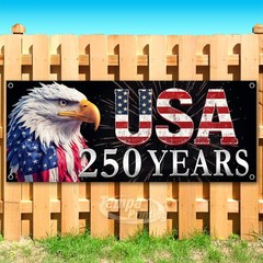 USA 250 YEARS Advertising Independence Vinyl Banner Flag Sign USA SB11228
