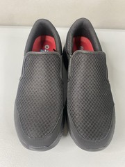 Skechers Mens Work Shoes Sz 11.5 Slip Resistant Memory Foam Slip On Black Mesh
