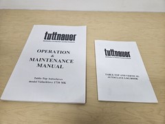 Tuttnauer Valueklave 1730 MK Autoclave Operation & Maintenance Manual/Log Book