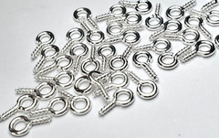 36 Pieces – Mini Screw Eye #2 x 5/16 Eye Hook Small Screw Eye Silver-Tin