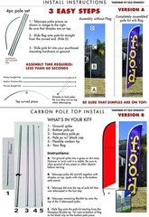 Mariscos Advertising Feather Banner Swooper Flag Sign with Flag Pole Kit and…