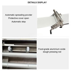 1-25mm Croissant Dough Press Machine Manual Pastry Dough Sheeter Dough Roller
