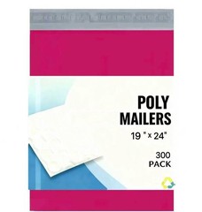 #7 19×24 Poly Mailers Plastic Mailing Envelopes Shipping Bags PINK 300 Pieces