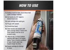 DAP Dynaflex 230 10.1 oz. White Premium Elastomeric Exterior/Interior Window, Do