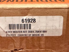 Alliance 61928 Z126A26 Heater Kit 208/4.75KW 60H 4 Genuine OEM NEW