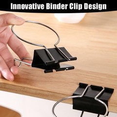 OULIGET Desk Cup Holder Binder Clips Hooks,Disposable Paper Cup Table Edge Cl…