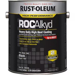 Rust-Oleum 286509 Heat Resistant Coating, Black, 1 Gal, Can