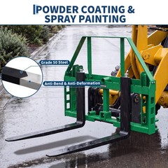 4000 LBS Pallet Fork Frame & 48″ Fork Blades, 2″ Hitch Receiver for JD Tractors