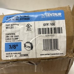 Centaur WI L51 Zinc Die Cast 3/8” Box Of 100