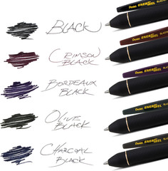 EnerGel Kuro Retractable Liquid Gel Pen, Shades of Black, 0.7mm tip, Assorted…