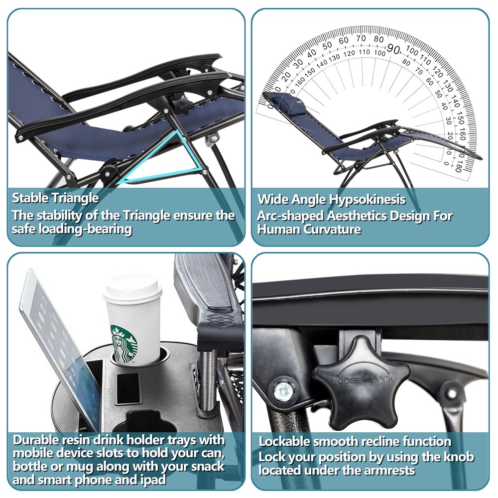 LEADZM 2 Zero Gravity Outdoor Recliners