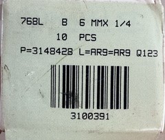 LOT of 20 NEW HAM-LET 768L B 6mm X 1/4 MNPT