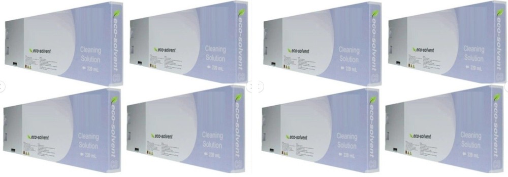 8 x COMPATIBLE ROLAND ECO SOL MAX 2 ECO SOLVENT CLEANING CARTRIDGES 220ML (ESL4)