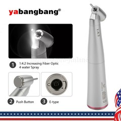 Dental Optic Fiber LED 1:4.2 Increasing Handpiece 45°Angle Head External Channel