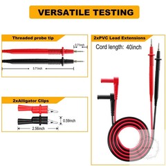 KIT-14 Test Lead Set,Compatible with Fluke Ideal Simpson mprobe/Fieldpiece/Extec