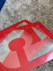 Gas Station Price Numbers 0-9 58 Piece Set Of 8” X 10” Red Clear Plexiglass