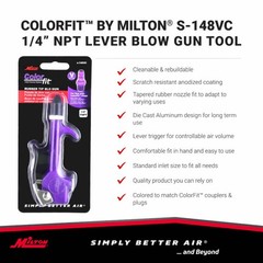 Milton S-148VC Blowgun Lever Hook Style 1/4″ NPT V Style Compatible Rubber tip