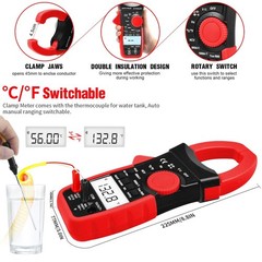 True RMS Digital Clamp Meter Multimeter AutoRanging AC DC Current Volt Amp Meter