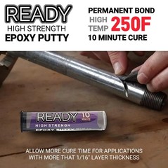 High Temperature Resistant 2oz Epoxy Putty – 10-Minute Cure for Strong Repairs