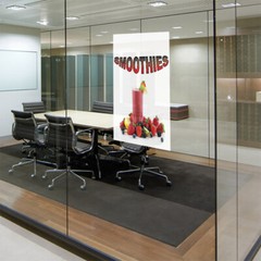Door Decals Vertical Vinyl Stickers Multiple Sizes Smoothies with Background B