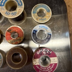Lot of Solder Spools Over 2 Pounds! Various Sizes 9 Rolls Used