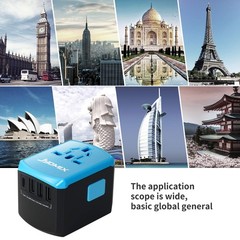 All in One Universal USB Travel Power Adapter with 3 USB Port and Type-C Inte…