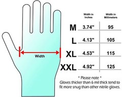 Dark Light 9 Mil Nitrile Powder Free Exam Gloves