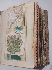 Junk Journal Antique Vtg. Ephemera Handmade Book Lg 9.5″x6.5″ Mother’s Day Gift