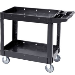 Uimoso Utility Service Cart Rolling Cart 2 Shelf 550LBS with 360° Swivel Wheels