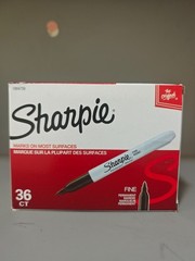 Sharpie 1884739 Permanent Marker Fine Point 36 Pieces – Black