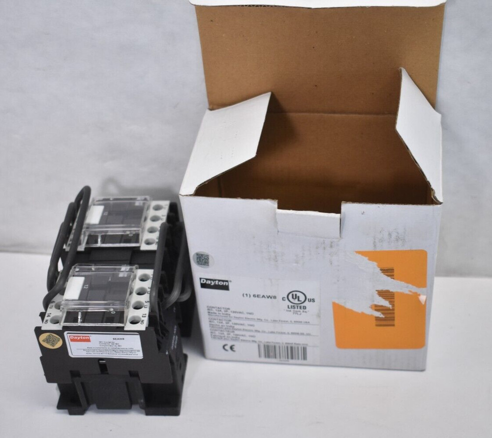Dayton IEC Magnetic Contactor Device Reversing 3 Pole 12A 120V AC Coil 1NO