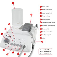 Dental Ultrasonic Scaler Auto-water Supply VRN-A8/E1L / LED Detachable Handpiece
