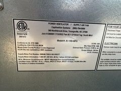 New Captive Aire Make Up Air Unit – With A/C Unit- 220v 1 Phase- 1350CFM