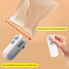 Mini Bag Sealer Rechargeable Vacuum Bag Seal 2 In 1 Sealing Machine with Cutter