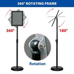 6Packs 8.5×11 Inch Adjustable Pedestal Poster Sign Stand, Heavy Duty Floor St…