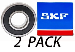 2PACK SKF 6206-2RS1/C3 30X62X16MM C3 Clearance Double Rubber Sealed Bearings