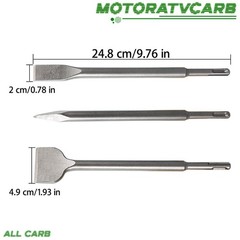 ALL-CARB 6 Piece SDS plus Chisel Set Concrete Drill Bit Set Rotary Hammer Bits