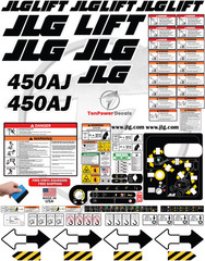 Fits JLG 450AJ Scissor Lift Decal Kit – 3M Vinyl – Free Shipping
