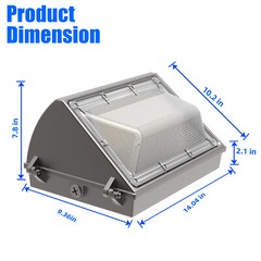 Commercial 125W LED WALL PACK Lights DUSK TO DAWN Outdoor Area Security Lighting