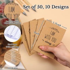 Fuutreo 150 Pcs Christian Father Day Gifts Bulk 50 Bible Verse Notebook 50 Bi…