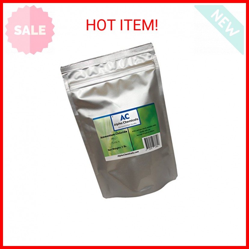 Alpha Chemicals Ammonium Chloride – NH4Cl – 1 Pound