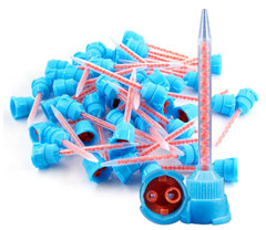 LA MIERE 50pcs Blue/Orange 10:1 High Performance Dental Impression Mixing Tips
