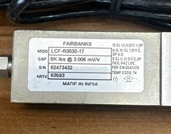 Fairbanks Scale LCF-R3030-17 Load Cell 63593 / 65023A5K-5295 5K Lbs @ 3.006mV/V