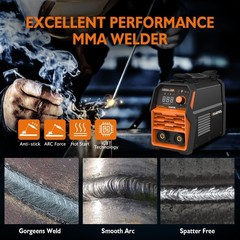 Portable 130A Mini MMA Welder – Hot Start 110V ARC Welding Machine, Digital Disp