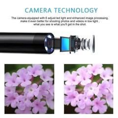 7mm USB-C Endoscope Camera Borescope 6 LED Lights Flexible Inspection Scope