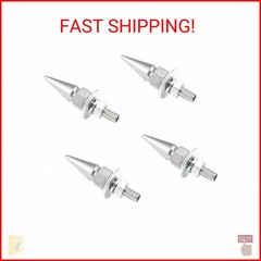 SHMZK 4 PCS Spikes License Plate Screws for Car, Anti Theft Spike Shape Aluminum
