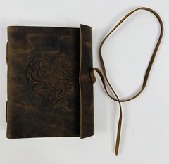 Rustic Town Handmade Genuine Leather Journal w/ Heart Monogram Personalized
