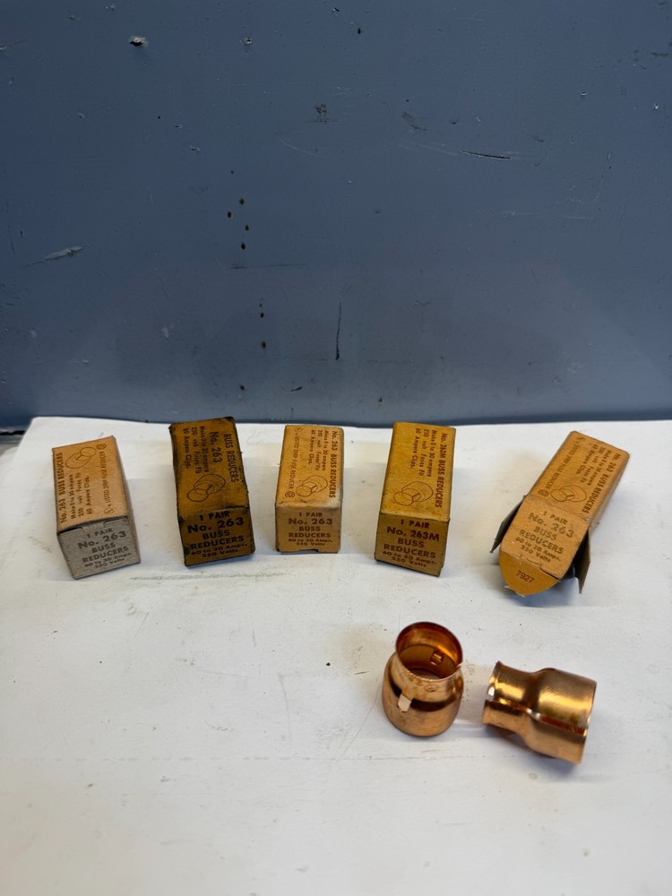 BUSSMANN 263 FUSE REDUCERS 60A TO 30A (LOT OF 5 PAIRS) NEW FREE SHIPPING